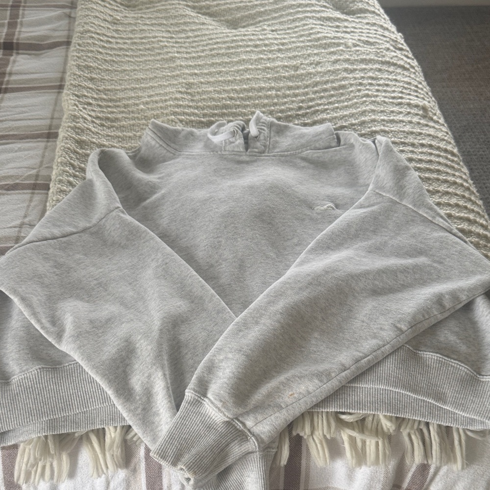 Gray Quarter-Zip Sweatshirt